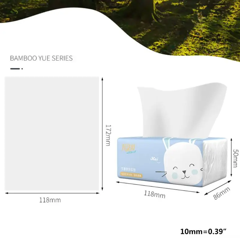 

10 Bags 3-Layers Extractable Toilet Paper Soft Wood Pulp Pumping Tissue Napkin
