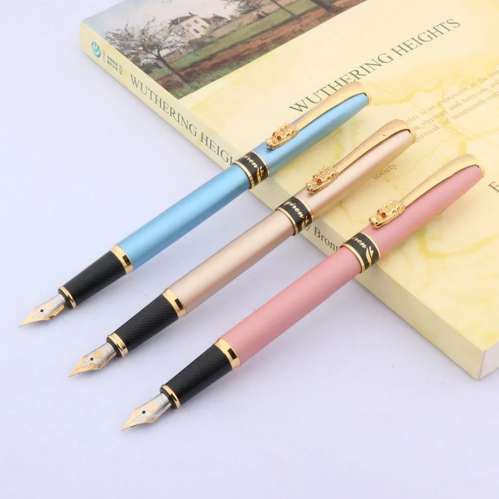 Ручка перьевая золотистая с зажимом в виде дракона 1 шт.|fountain pen|pen fountain penpen pen |