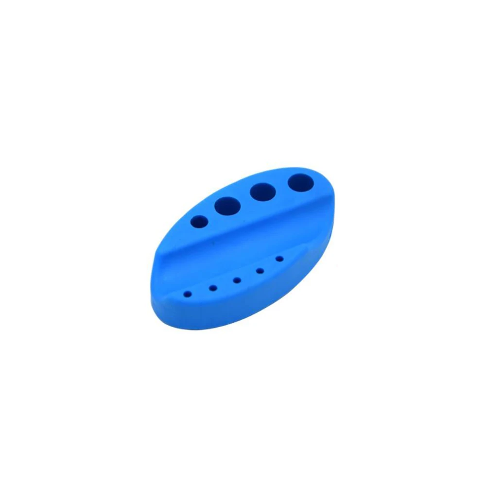 blue 1 шт. овальные силиконовые чернил для татуажа, подстаканник татуировки полка для ручек Дисплей ручка стойки многоразовые татуировки аксессуары - Цвет: blue
