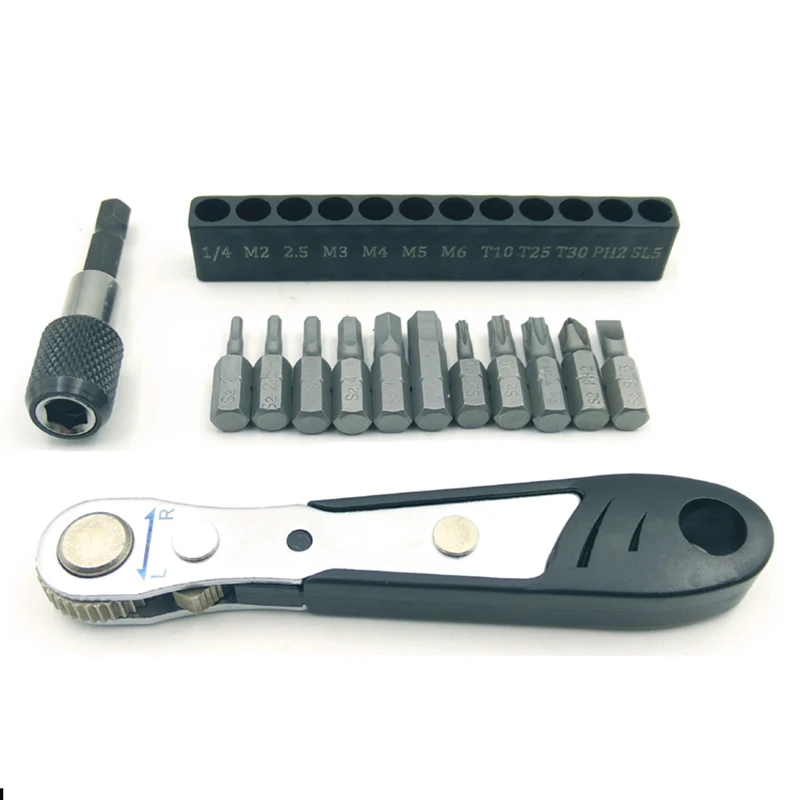 

Bike Repair Wrench 36 Teeth Screwdriver Rod Adjustable Fast Ratchet Wrench Quick Socket Wrench Tools Bicycle Accessories