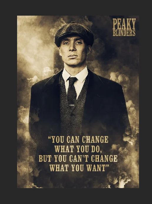 Man Cave, Bar Pub Peaky Blinders Tommy Shelby Quote Retro Metal Plaque/Sign 