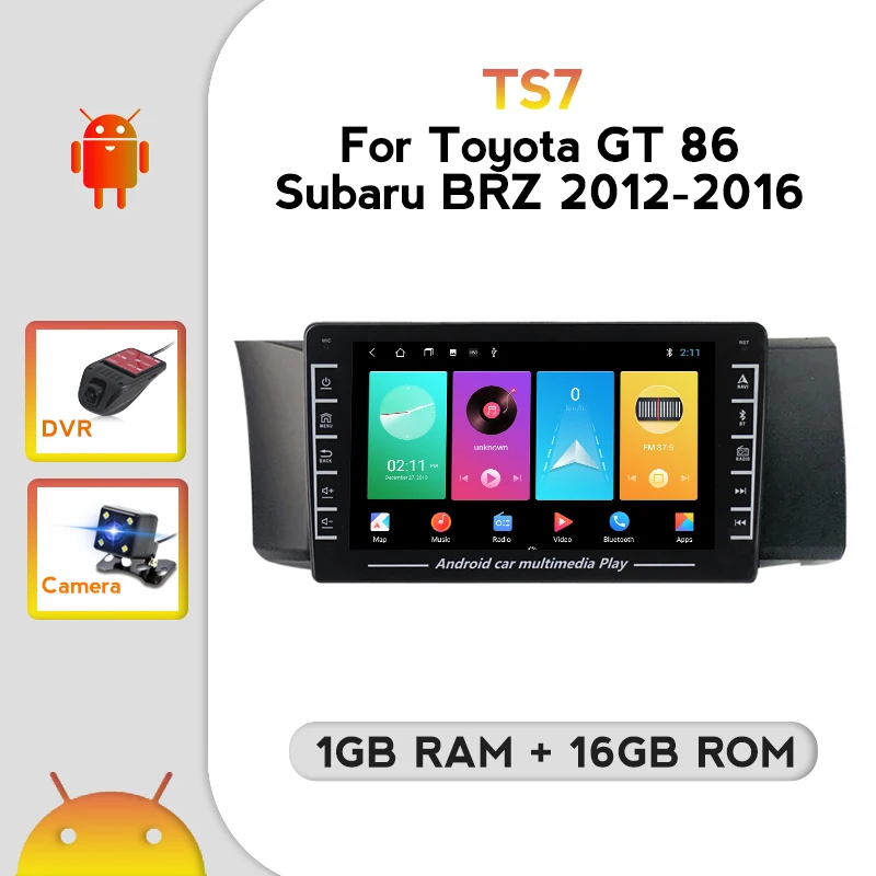 Автомобильный стерео-радиоприемник HD 1280*720 IPS Android для Subaru BRZ 2012-2016 Toyota GT 86