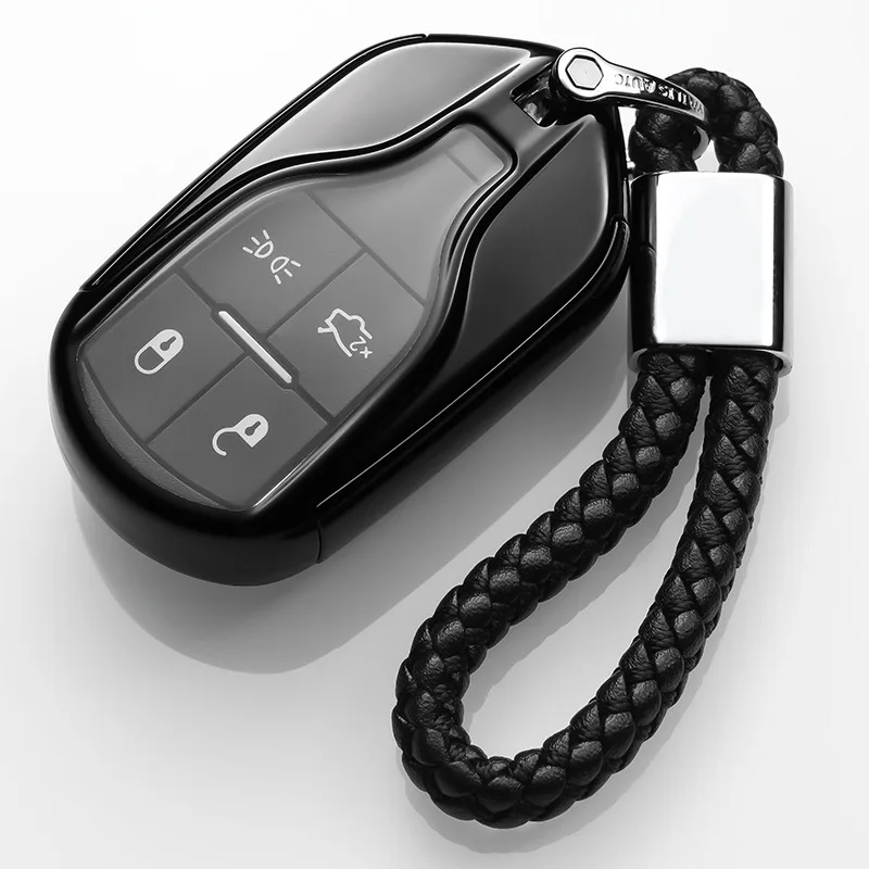 black and keychain1 Чехол для ключей из ТПУ для Maserati Ghibli 2013 Levante Quattroporte GT Granturismo Coolest GranTurismo GranCabrio - Название цвета: black and keychain1