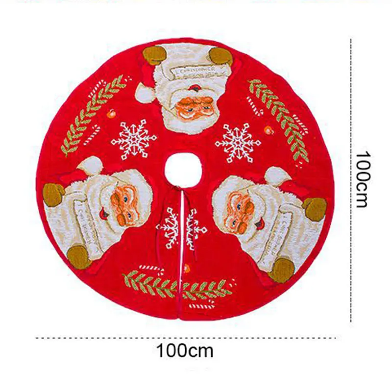 

Christmas Ornament Tree Bottom Decor Polyester Cotton Tree Skirt Xmas Party Decor Supplies HUG-Deals
