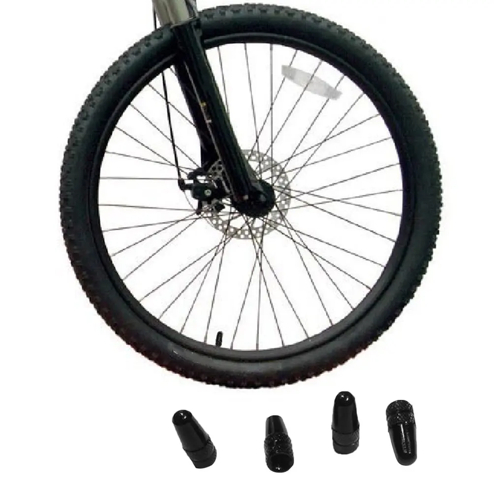 4pcs/Set Anodized Aluminum Alloy Bicycle Bike Tire Valve Caps Dust Covers French Style Valve Cap Airtight Cover