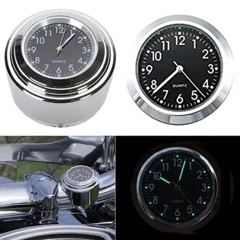 

Universal 7/8" Alloy Waterproof Glow Motorcycle Motor Handlebar Mount Quartz Clock Watch Luminous Dial Clock Moto Accessories