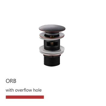 ห้องน้ําอ่างล้างหน้า Pop Up ท่อระบายน้ําเสียห้องน้ําก๊อกน้ําอุปกรณ์เสริมทองเหลือง Matt สีดํา/Chrome/Rose Gold/Brushed Gold 21