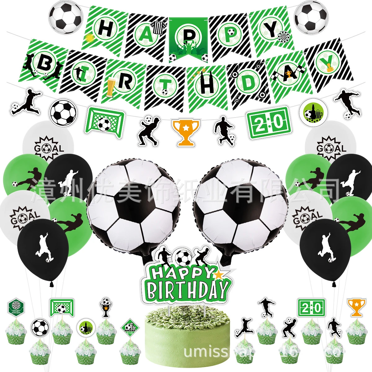 Football Soccer Kid Birthday Party Decoration Set Balloons Flags Banners  Cake Card Decorations Kid Birthday Party Toy - Animation  Derivatives/peripheral Products - AliExpress