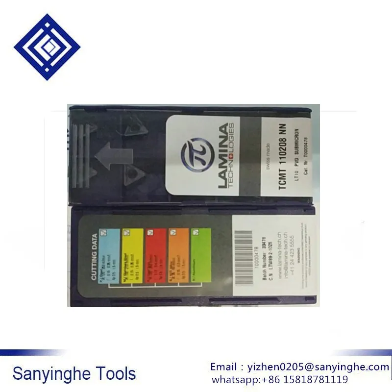 TCMT110208NN LT10/TCMT110204NN LT10 sanyinghe ЧПУ твердосплавные Токарные Вставки токарный станок с ЧПУ(10 шт./лот