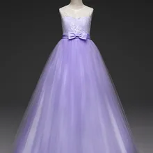 Вечерняя одежда для детей, сиреневый свет, синий халат, детское свадебное платье, размер, кружевной топ, длинные платья с цветочным принтом для девочек