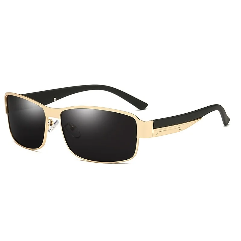 

GIFANSEE Polarized pilot sunglasses men metal frame Wide glasses legs Driving outdoor sports Retro brand designer uv400 shades