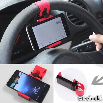

Car Holder Air Steering Wheel Clip Mount Cell Smartphone Mobile Holder Universal For Support Bracket Stand