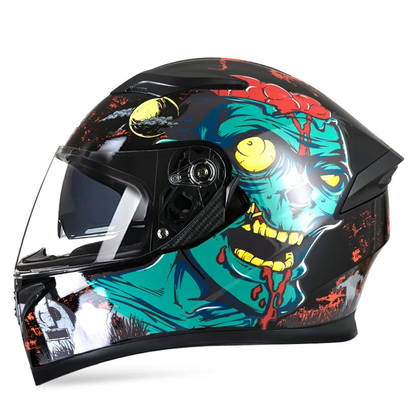 2 New Motorcycle Helmet Men Full Face Helmet Moto Riding ABS Material Adventure Motocross Helmet Motorbike - Цвет: 2
