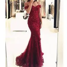 Королевский синий с плеча длинное платье Русалка вечернее платье кружево длинное вечернее платье формальное платье abiye gece elbisesi