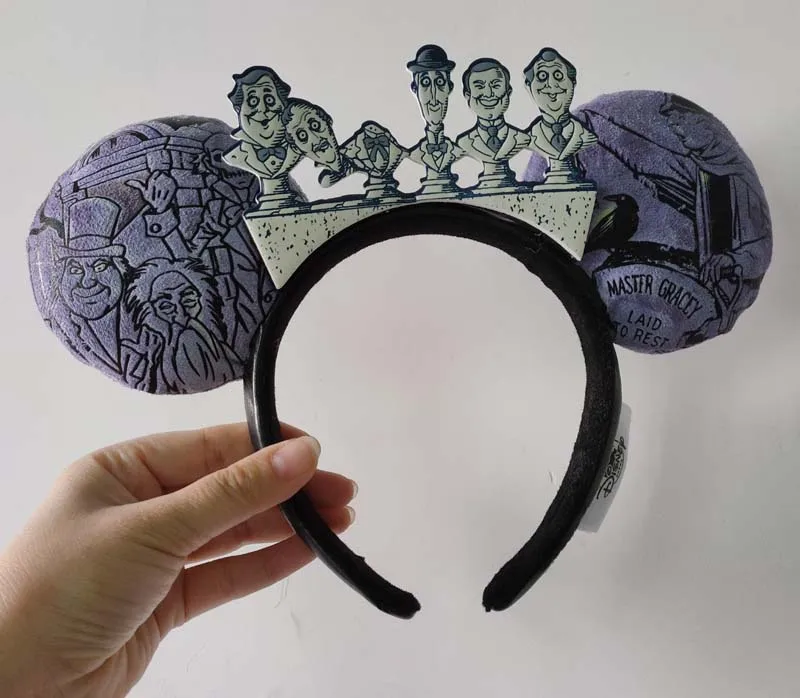 

NEW Parks The Haunted Mansion Graveyard Halloween Minnie Ears Headband Rare