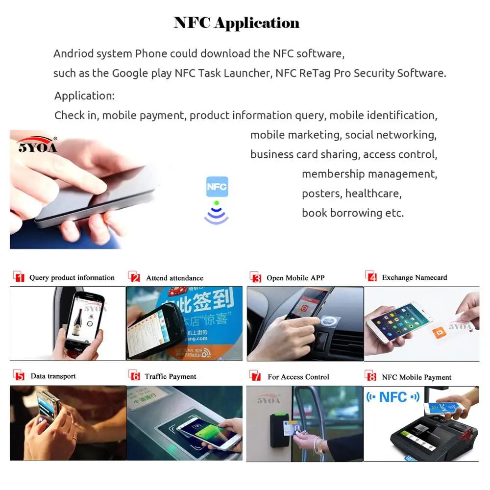 6Pcs NFC Ntag213: สติกเกอร์Ntag 213 สำหรับHuawei 13.56MHzป้ายRFID.