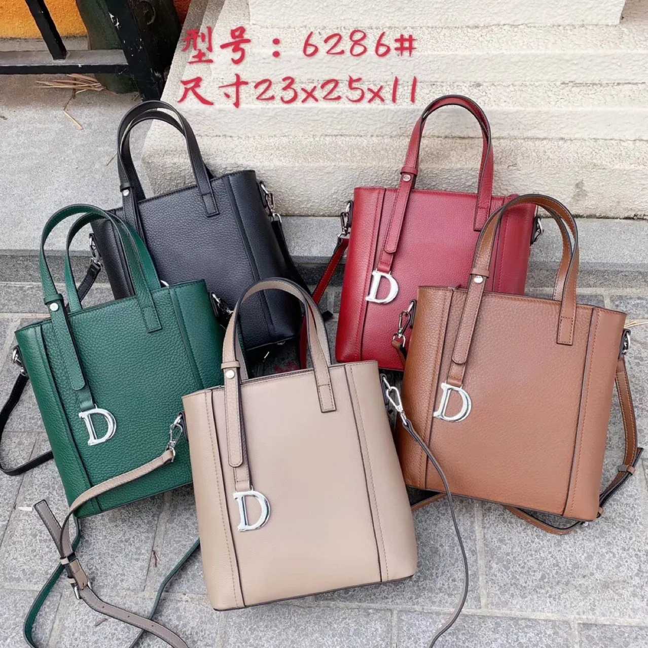 

WOMEN'S Leather Bags First Layer Cowhide Handbag Shoulder Oblique Bag Women's Large-Volume-in-Water Shopping Bag