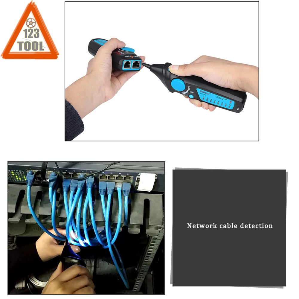 BSIDE FWT81 Cable Tracker Telephone Wire Network LAN TV Electric Line Finder Tester Communication Detection Network Tester