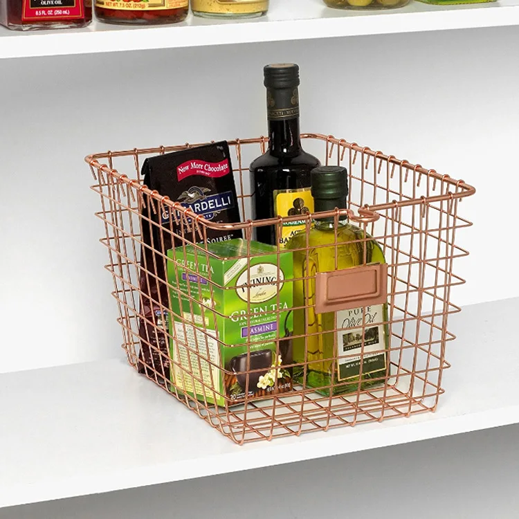 Currently Available Wholesale Storage Basket Fashion Gold Fruit Debris Northern European-Style Portable Hand Laundry Basket Expo