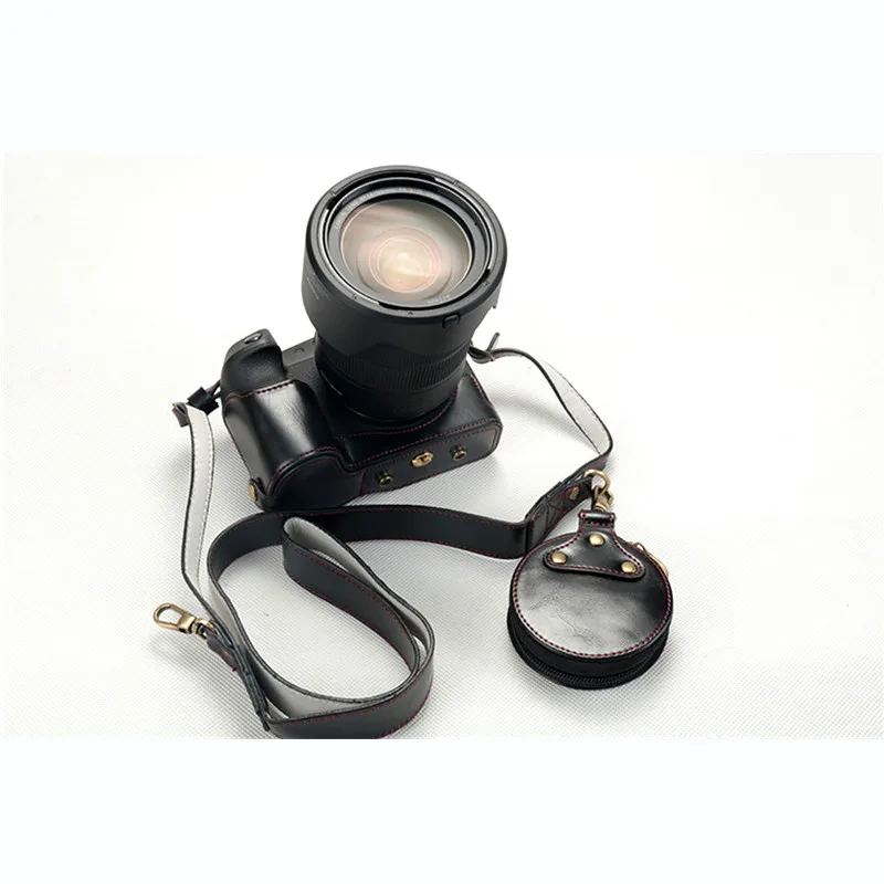 Подходит для Canon EOS R micro Одиночная pu кожаная сумка для камеры Защитная крышка 20-105 мм eosr Защитная Половина крышка основание открытие