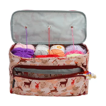 

1Pcs 600D Oxford Sewing Accessories Large Capacity Hanging Bags Portable Cartoon Pattern Sewing Tools Yarn Wool Tote