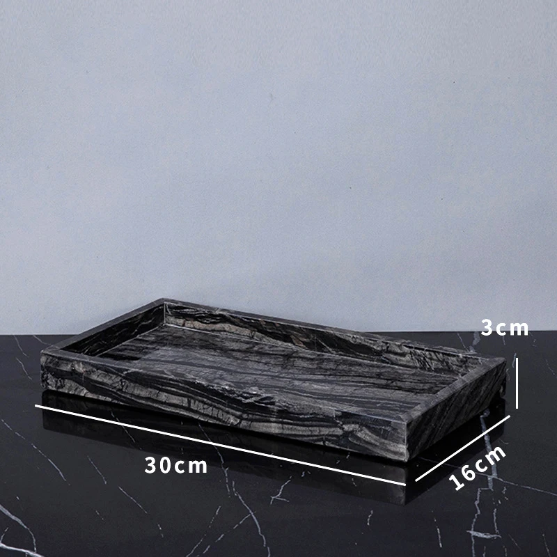 Ancient Wood Grain Marble Bathroom Soap Dispenser Toothbrush Holder Image 23