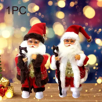 

Battery Powered Electric Santa Claus Doll Party Festival Toys Cute Home Decor Figurine Gift Holiday Lighting Christmas Ornament