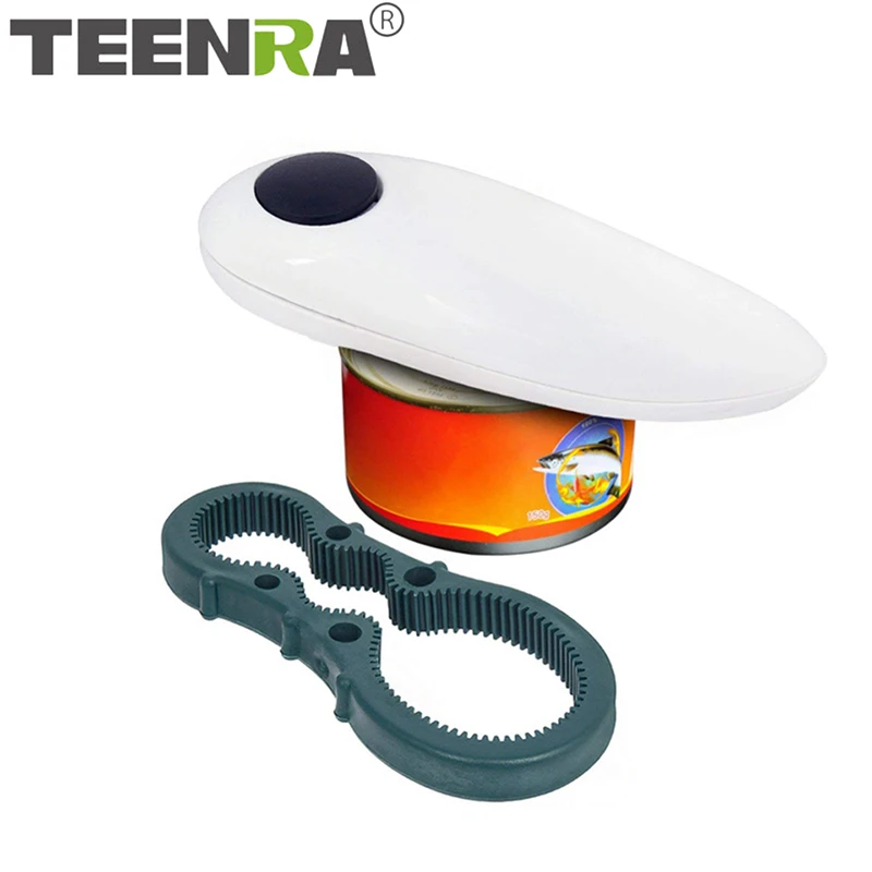 TEENRA One Touch Автоматическая электрическая открывалка для консервов открывашка Оловянная Кухонные гаджеты
