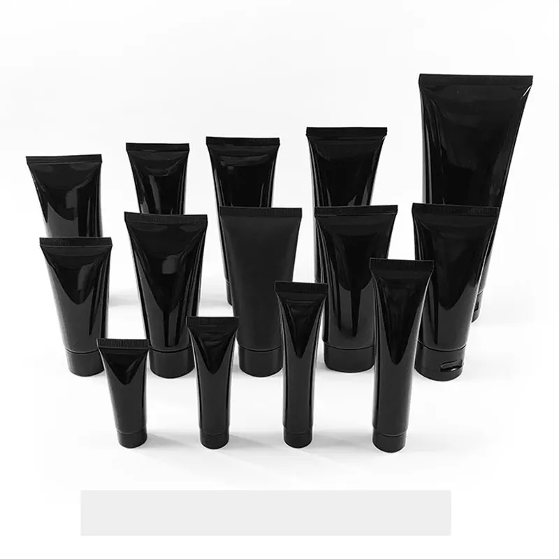 150ml 200ml Cosmetic Soft Tube Glossy/Matte Squeeze Bottle Empty Black Lotion Storage Hose Makeup Sub-bottling 50pcs/lot - Цвет: Black Matte
