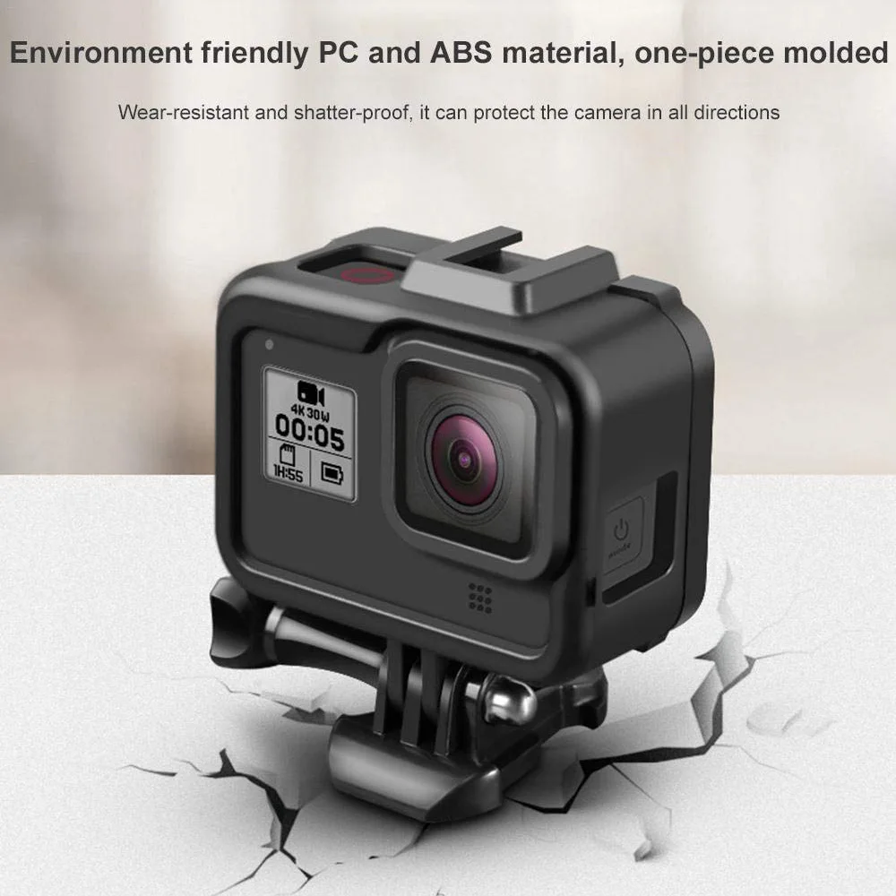 Пластиковая черная рамка для GoPro Hero 8, Черная защитная оболочка для GoPro HERO 8, аксессуары для экшн-камеры