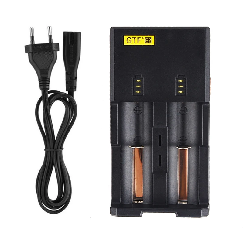 GTF ЕС штепсель зарядного устройства для 18650 26650 21700 AA AAA 18350 V/3,7 V/3,2 V/1,2 V/1,5 V литиевая NiMH Ni-Cd батарея