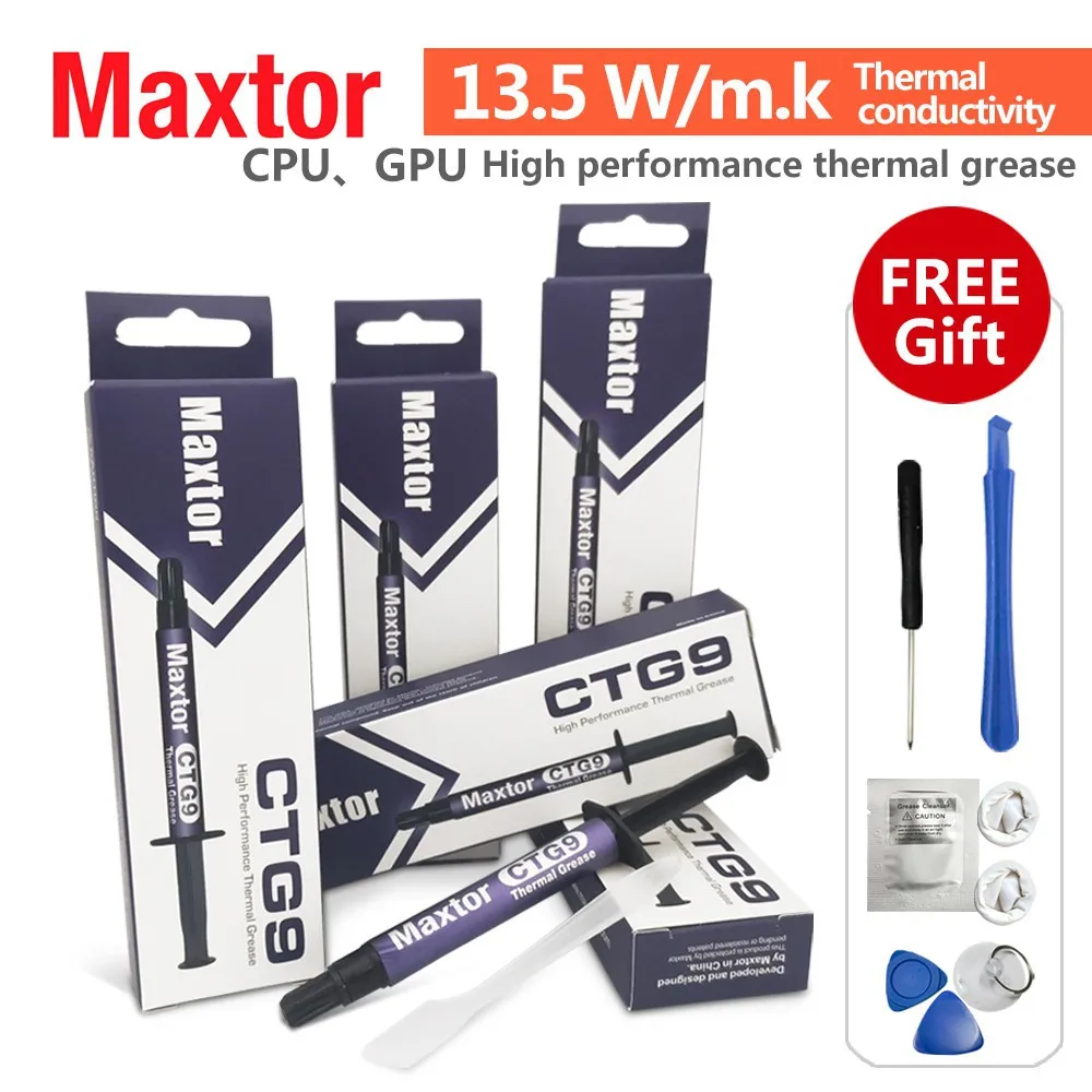 Maxtor CTG9 13.5W/mkThermal Paste Laptop PC Motherboard Desktop CPU GPU Cooler Heatsink