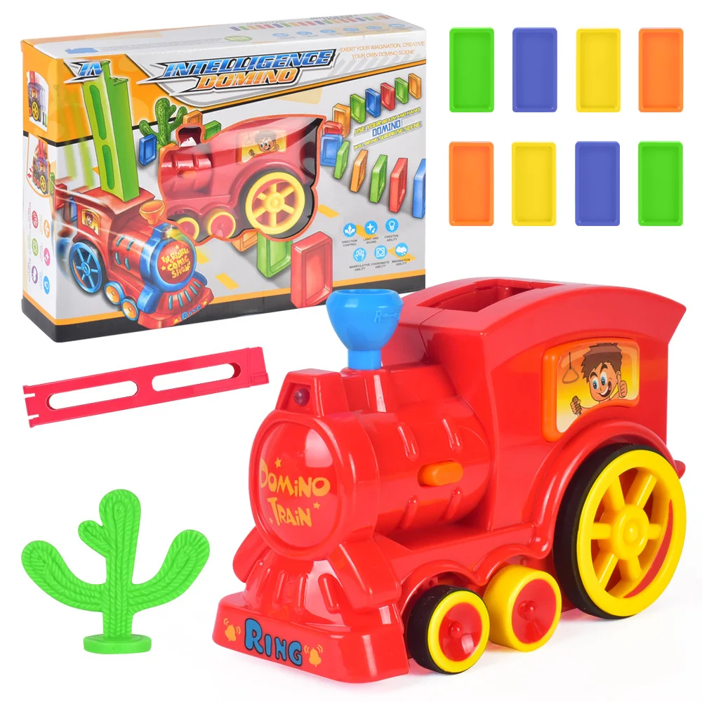 Automatic Domino Blocks Put Electric Train Building Blocks Children's Early Educational Toys