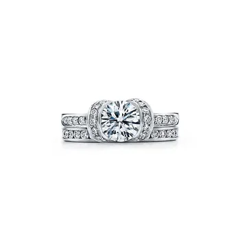 

JZ TFB RLLEN high quality 1: 1 original 925 sterling silver combination gem pop ring with logo DIY jewelry for women.