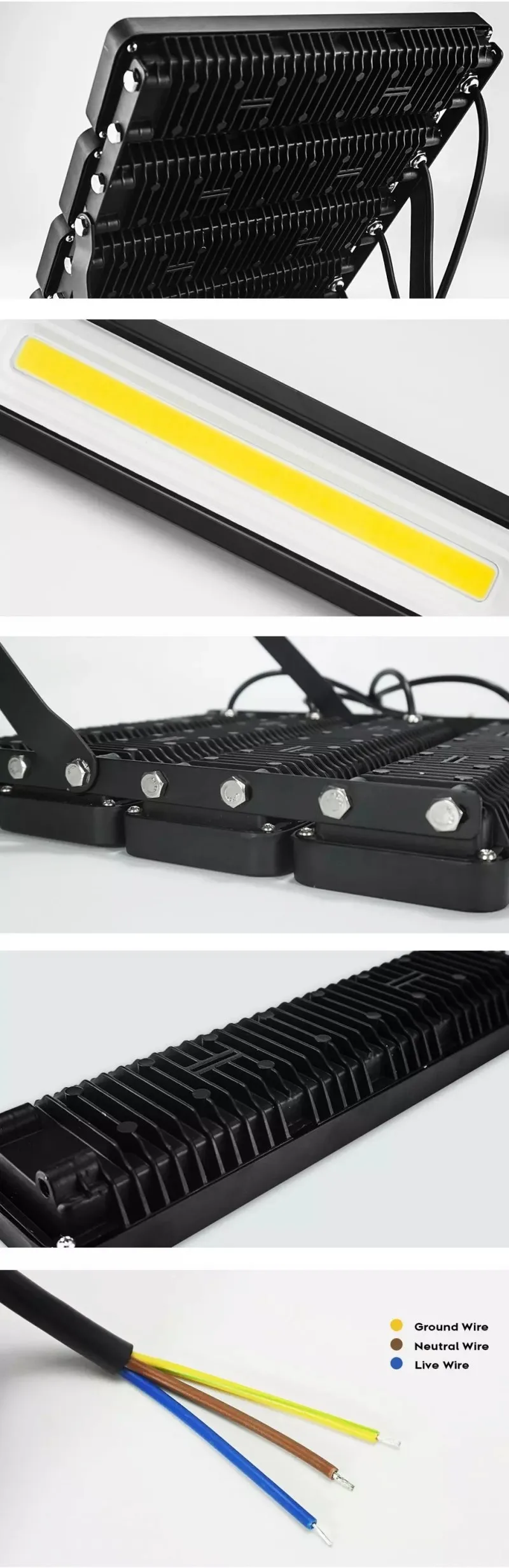 Водонепроницаемый IP66 Светодиодный прожектор светильник 50W 100W 150W 200W 220V 240V COB Светодиодный прожектор светильник Точечный светильник светодиодный светильник садовый светильник Настенный светильник Светильник