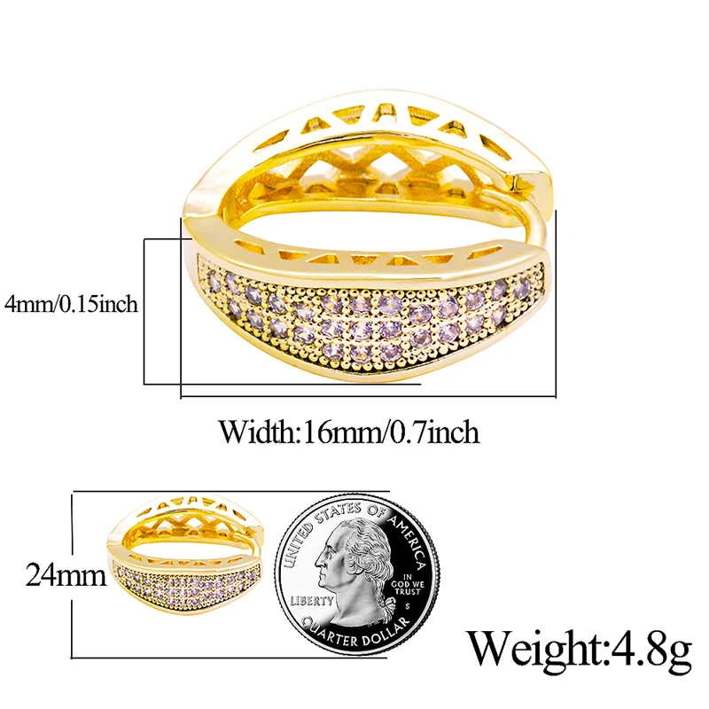 Lureen, серьги-кольца, модные ювелирные изделия, 14 K, белое золото, серьги для женщин, мужчин, подарок на день Святого Валентина