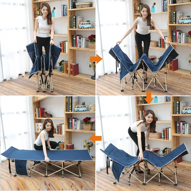 

B Folding Bed Single Person Nap Bed Office Siesta Bed Couch Visitor Bed Cot Portable Camp Bed