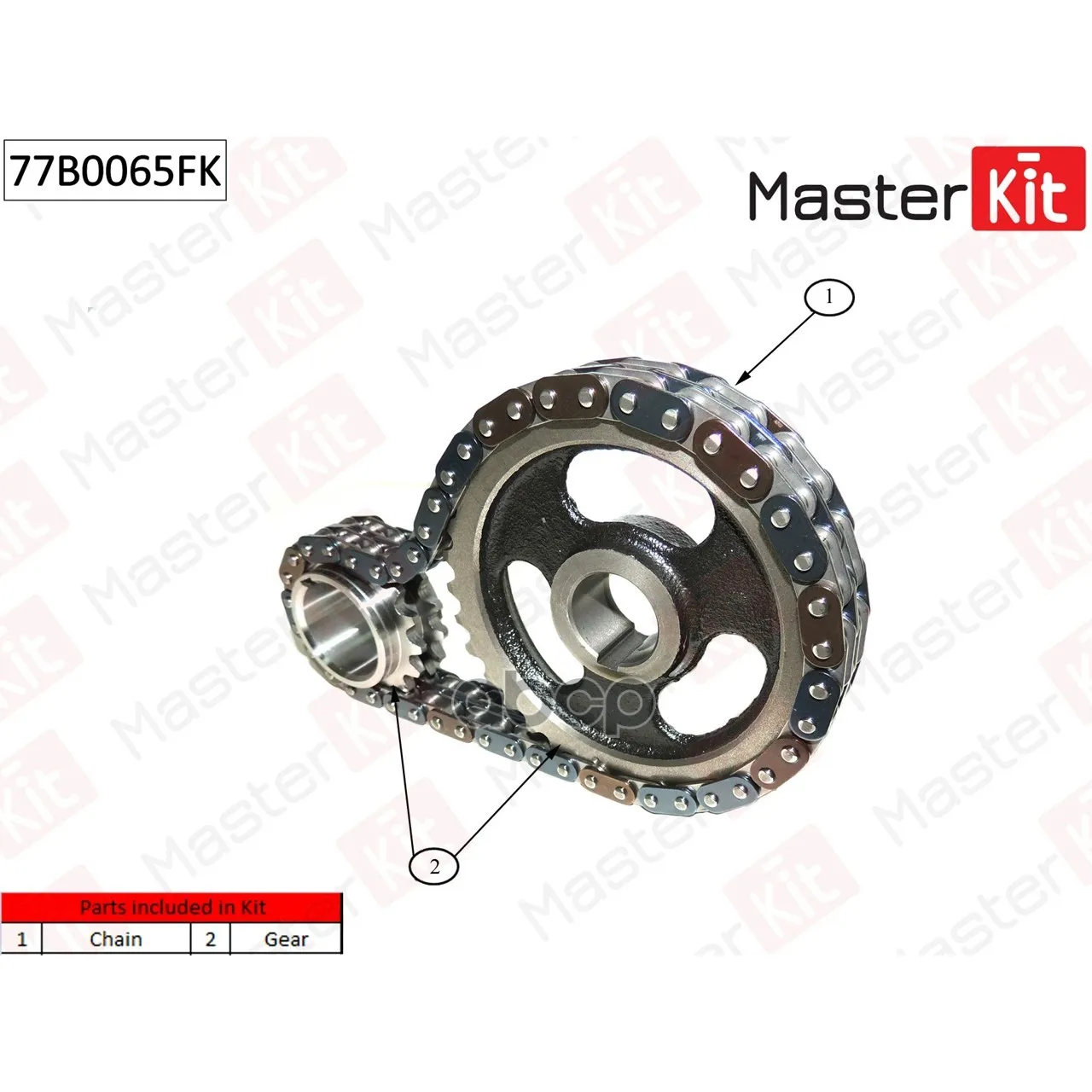 Комплект Цепи Грм Skoda:Felicia 1.3 Amh 93 MasterKit арт. 77B0065FK