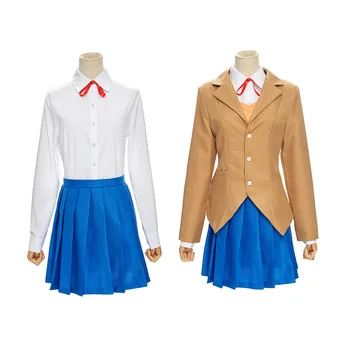 

Doki Doki Literature Club Monika Cosplay Sailor Suit Anime Sayori Yuri Natsuki Cosplay Costume JK Girls School Uniform Wigs