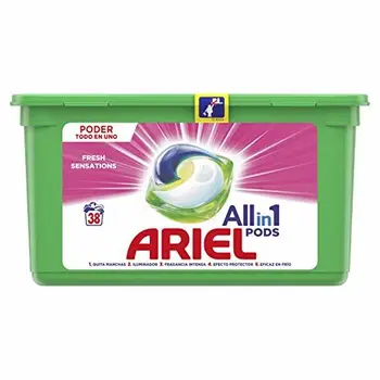 

Ariel 3en1 Pods Detergente En Cápsulas, Sensaciones, Limpieza Increíble, Limpia, Quita Manchas, Ilumina - 38 Lavados