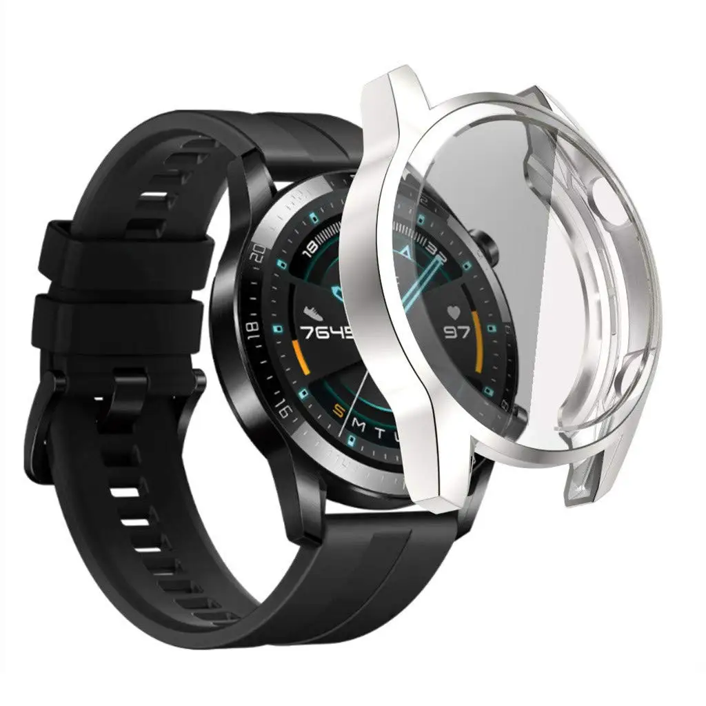 Защитный чехол для huawei Watch GT2 46 мм мягкий ТПУ полная защитная крышка для экрана для huawei watch gt 2 46 мм Рамка для часов аксессуары