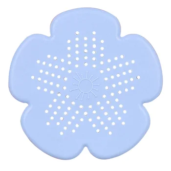 

New Cherry Blossom Sewer Drainage Filter Bathroom Sink Kitchen Plug Anti-blocking Sewage Covers Floor Covering Hair Filter blue