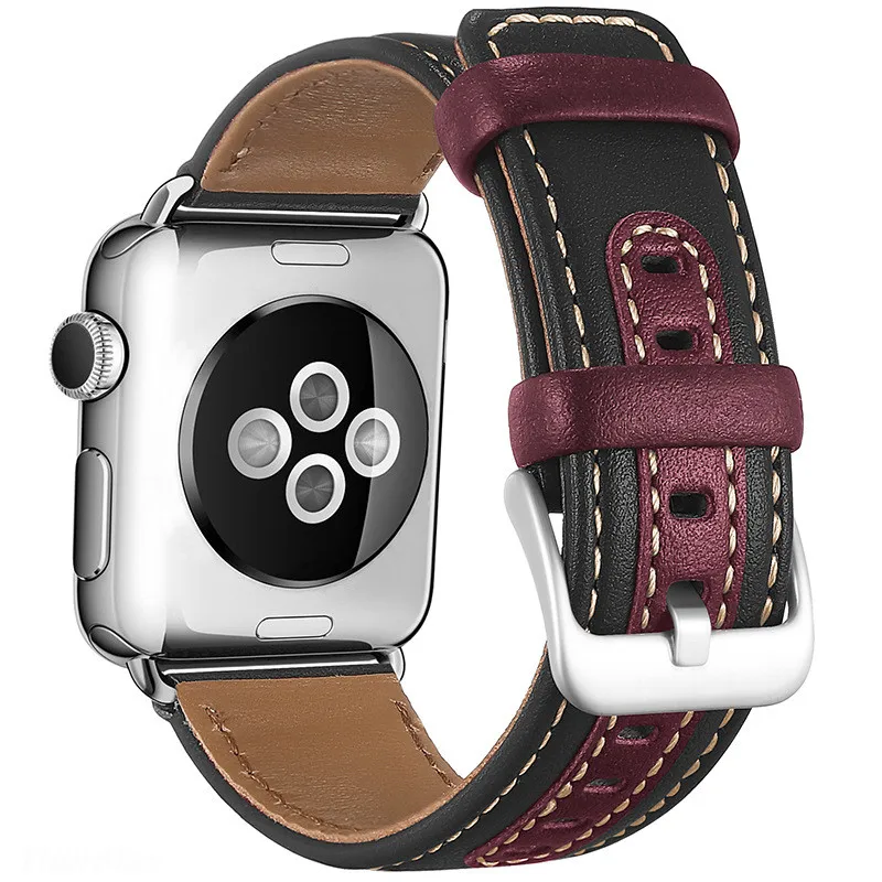 Кожаный ремешок для часов Apple Watch, итальянский ремешок из натуральной телячьей кожи, 38 мм, 40 мм, 42 мм, 44 мм, iWatch Series 5, 4, 3, 2, 1, ремешок из мягкой кожи