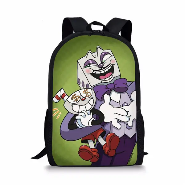 CDWX4352C HaoYun, школьная сумка для мальчиков, Cuphead, Mugman, 3D принт, черный рюкзак, детский рюкзак, для школьников, на заказ, изображение, рюкзак, Mochila - Цвет: CDWX4352C