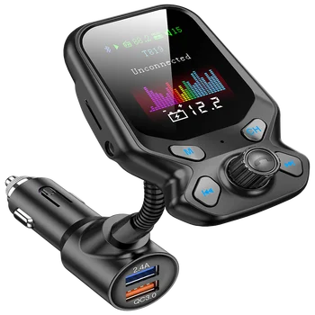 

Upgrade FM transmitter color display Dual USB fast Charger Cigarette Lighter Socket MP3 player