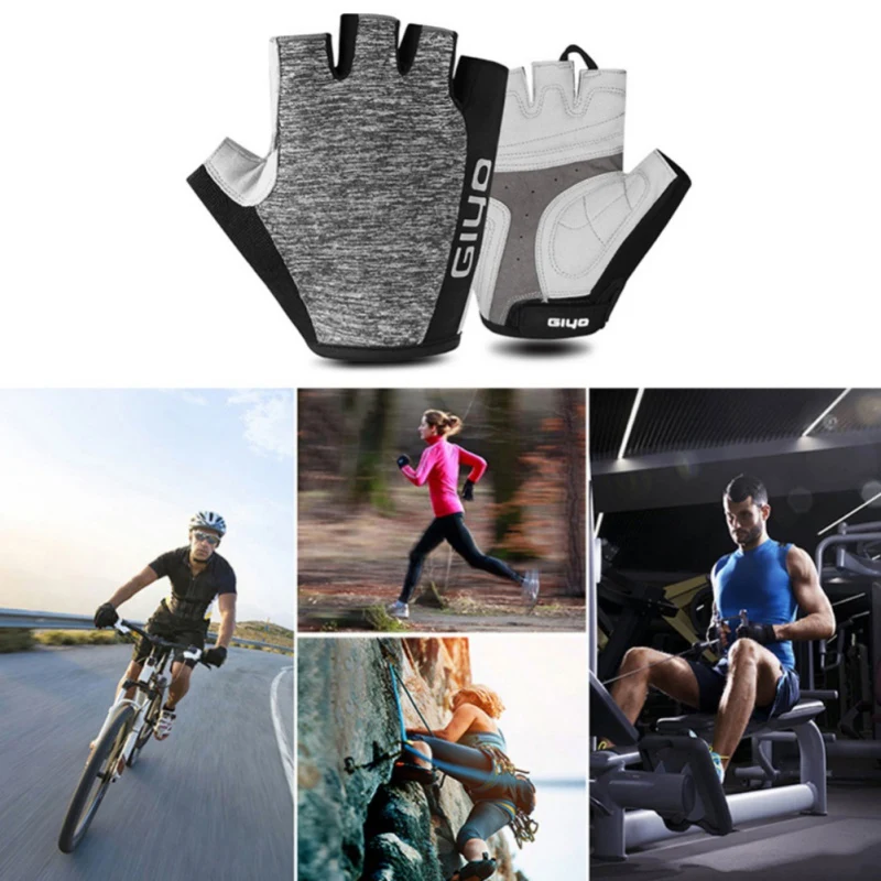 Противоударные велосипедные перчатки MTB гоночные перчатки без пальцев противоскользящие велосипедные перчатки для рыбалки бег половина пальцев велосипедные перчатки для мужчин и женщин