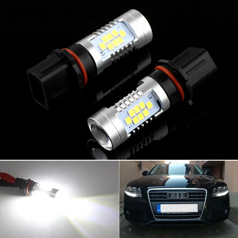 2pcs Canbus P13W PSX26W / SH23W / 12277 Bulb LED Fog Daytime Running Light For Peugeot 508 For Audi A4 B8(CA219x2)