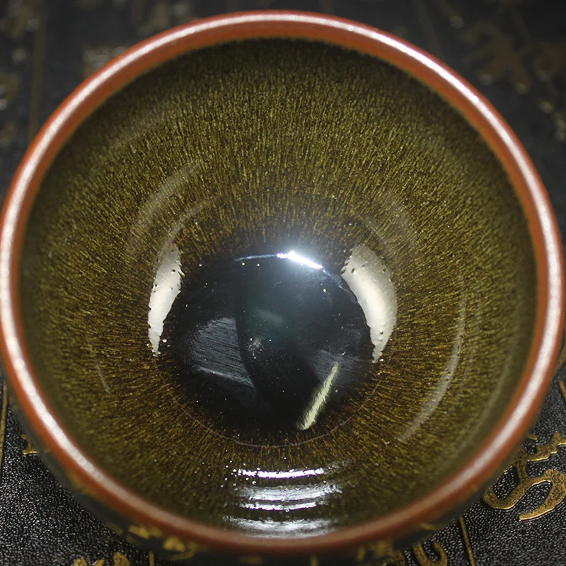 

Jianzhan Green Teacup Handmade Ceramic Cup Master Small Tea Bowl Drinkware Teaware Container Collection Cups