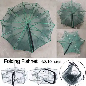 

5 Type Foldable Fishing Net Crab Net Trap Cast Dip Cage Fishing Bait Fish Minnow Crawfish Shrimp Fishing Net High Quality