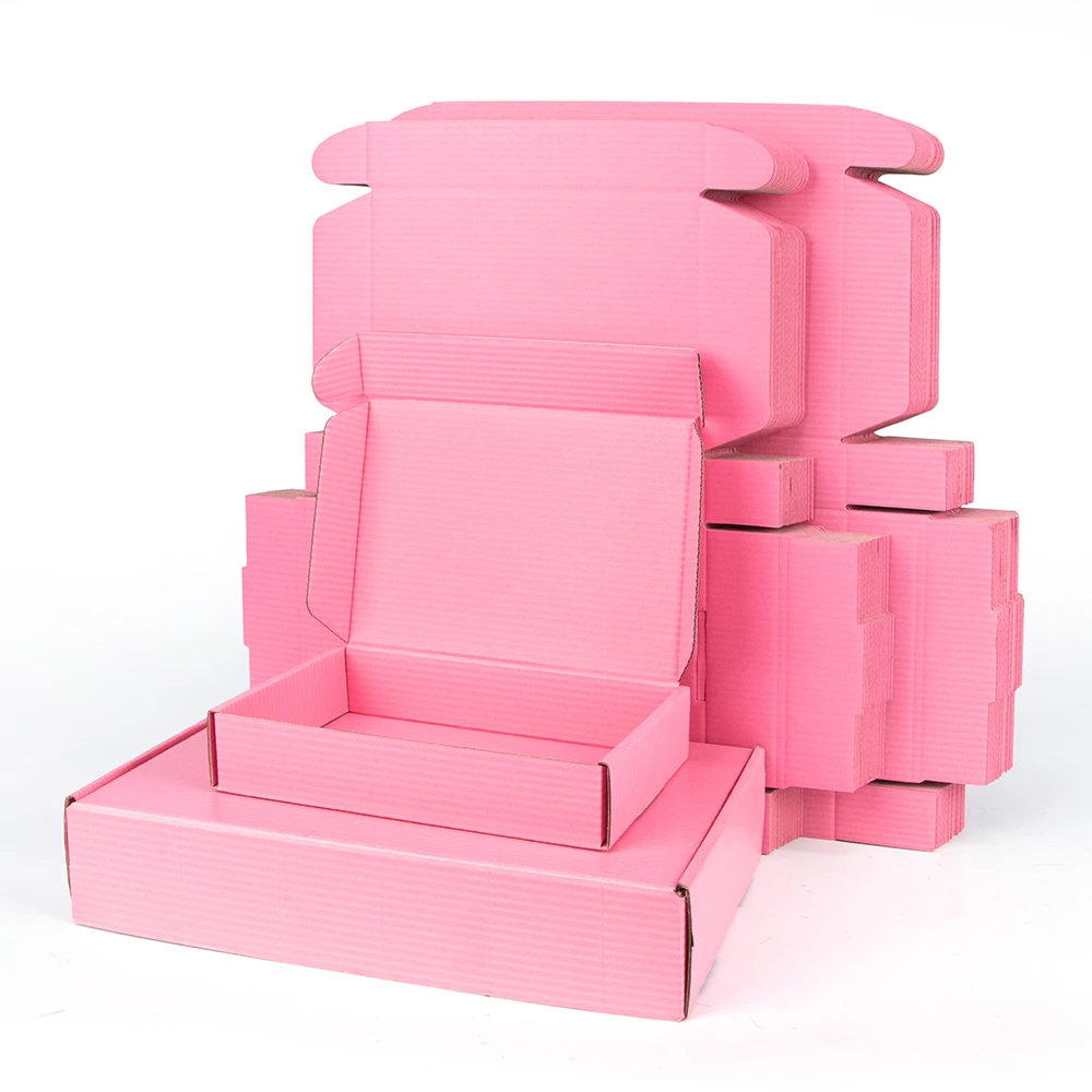 Pink Gift Box Festival Celebration Packing | Packing Bags Customized Logo -  5pcs - Aliexpress
